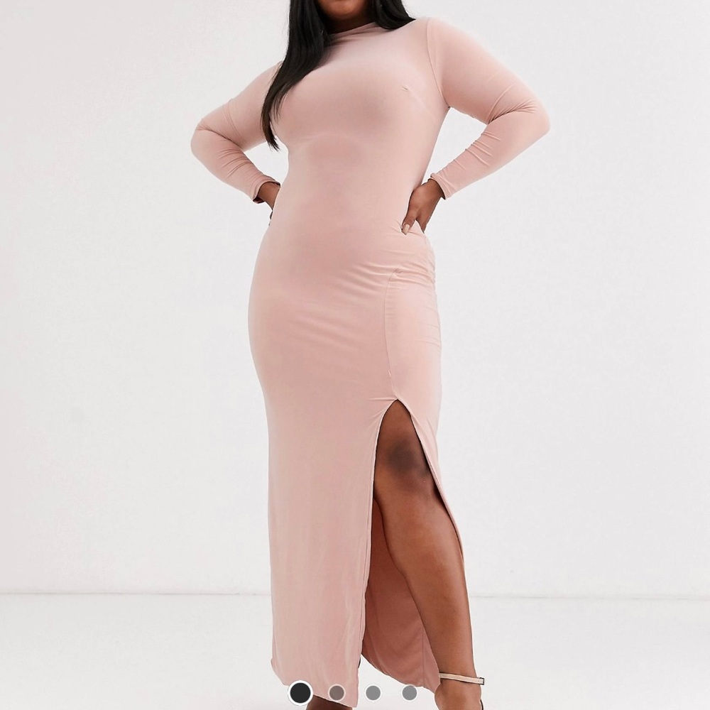 ASOS High neck Long sleeve maxi dress